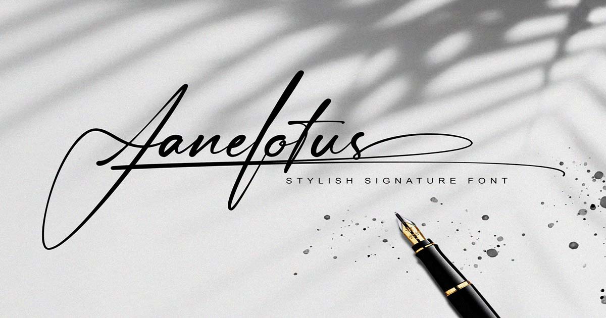 Font Việt Hóa SVN - Janelotus Font Chữ Ký Cho Các Thiết Kế