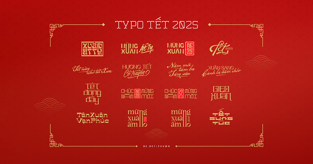 Chia Sẻ Bộ Typography "TYPO TẾT ẤT TỴ 2025" PSD - AI Đã Tách Nền Để Ghép Vào Ảnh