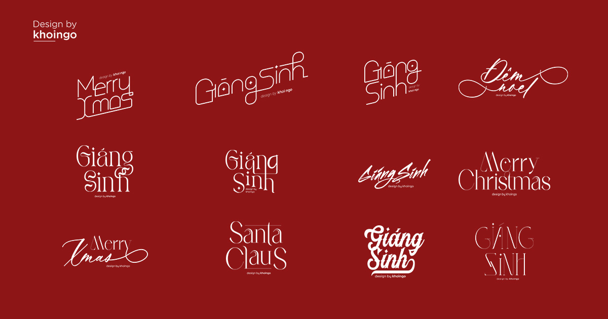 Tải Typo Nghệ Thuật Chủ Đề Giáng Sinh Cực Đẹp Miễn Phí Cho Designer