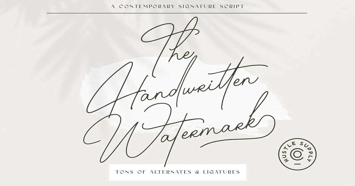 Font Việt Hóa - The Handwritten Watermark Font Chữ Ký Siêu Đẹp